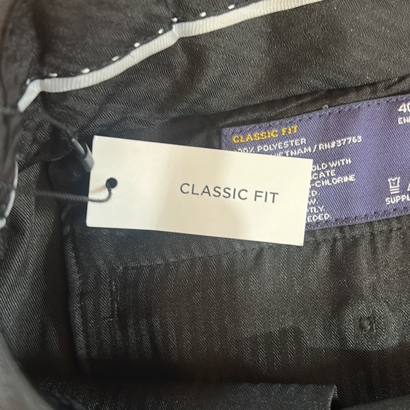 NWT MEN STAFFORD CLASSIC FIT FLAT FRONT DRESS PANTS IN DARK OLIVE IN SIZE 42x29 - Picture 7 of 10